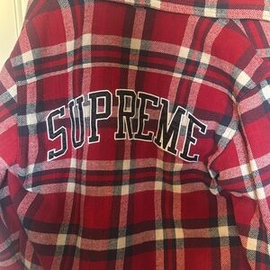 Supreme flannel red and black